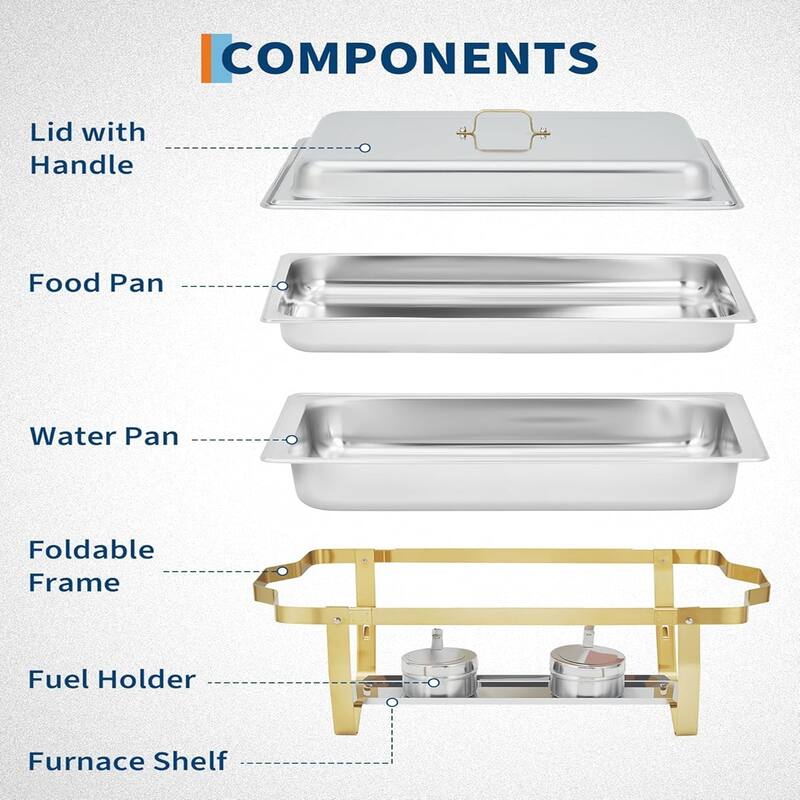 2-Pack Rectangular Chafing Dish Buffet Set