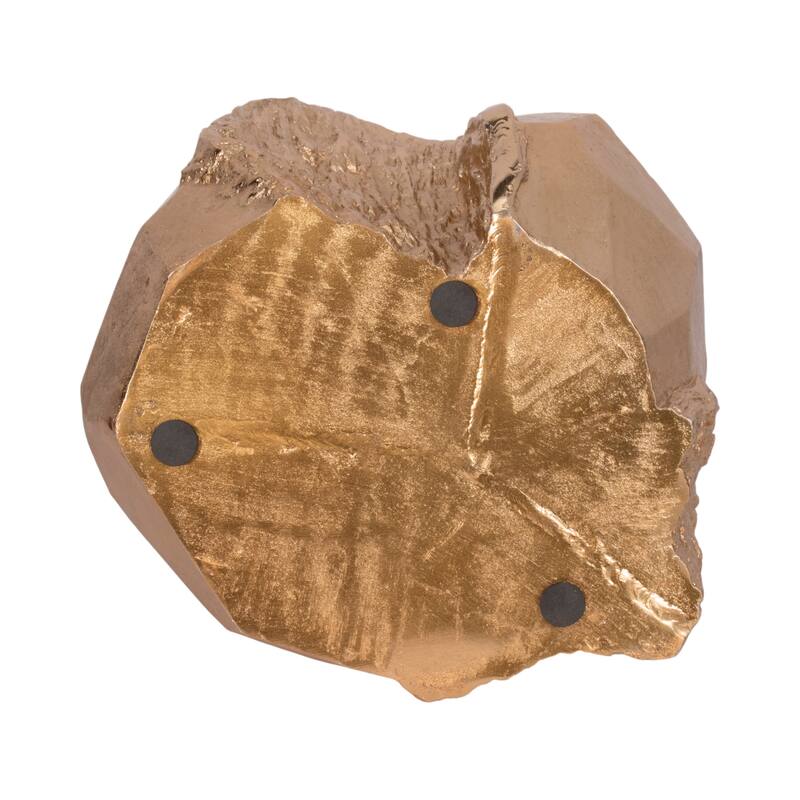 Modern Abstract Metal Decorative Bowl for Home Decor - 15", Gold