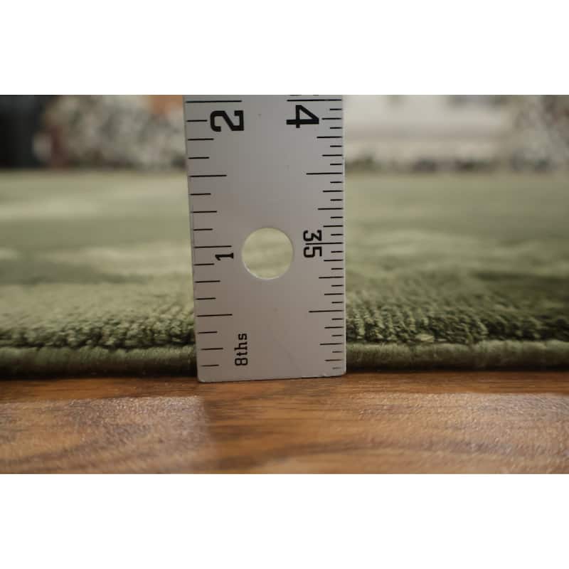 Hand Knotted Oriental 100% Wool Carpet Modern Contemporary Green Nepalese Area Rug - 10' 3'' X 8' 2''
