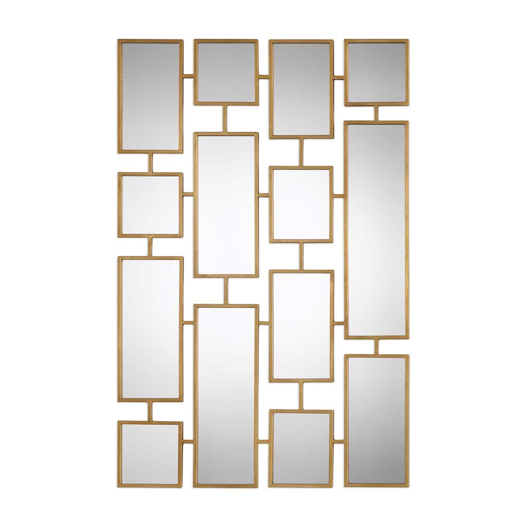 Uttermost Kennon 32" Wide Modern Urban Gold Collage Wall Mirror