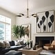 preview thumbnail 23 of 45, Modern Multi-Light Large Black Gold Sputnik Chandelier Metal Pendant Lights for Dining Room