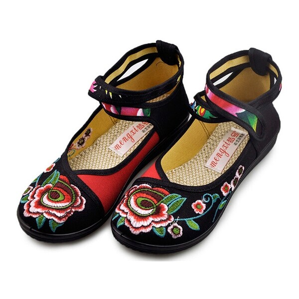 embroidered mary jane chinese shoes