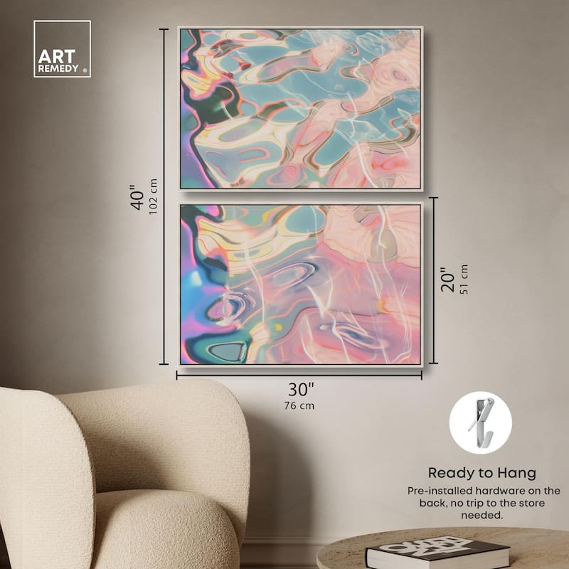 Metallic Drift I Canvas Set of 2 by Art Remedy