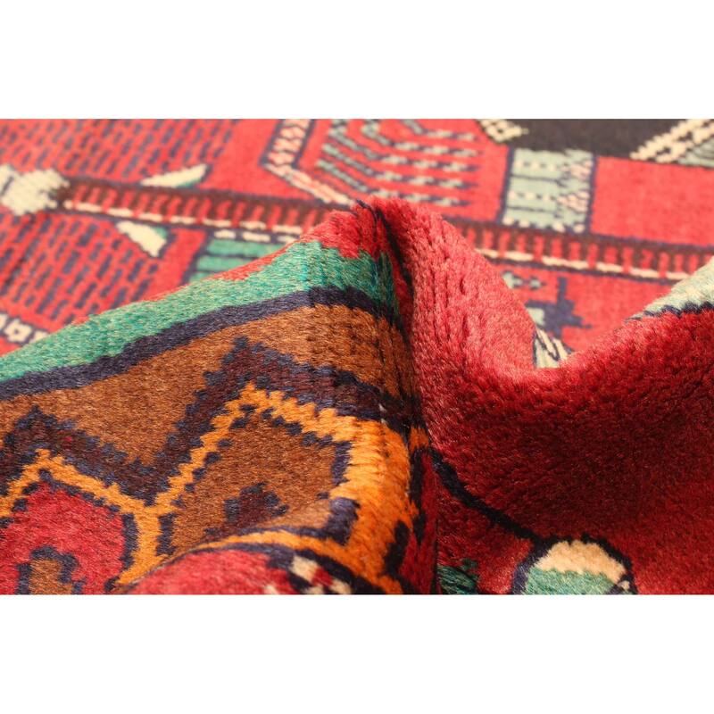 ECARPETGALLERY Hand-knotted Teimani Red Wool Rug - 3'1 x 4'3