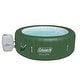 Coleman SaluSpa 6 Person Round Portable Inflatable Outdoor Hot Tub Spa ...