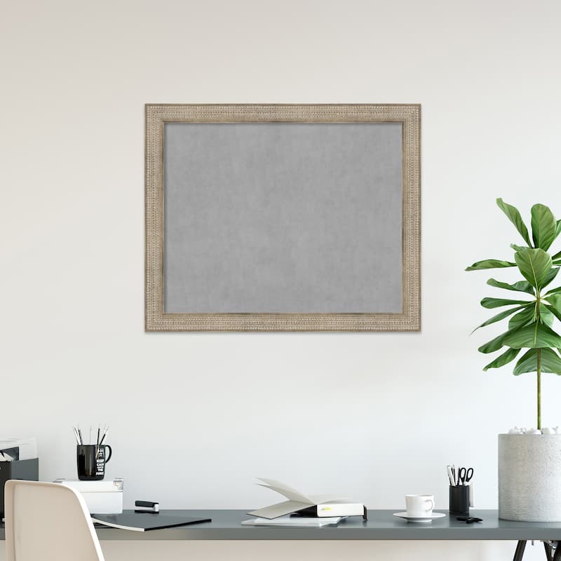 Amanti Art Trellis Silver Framed Magnetic Board