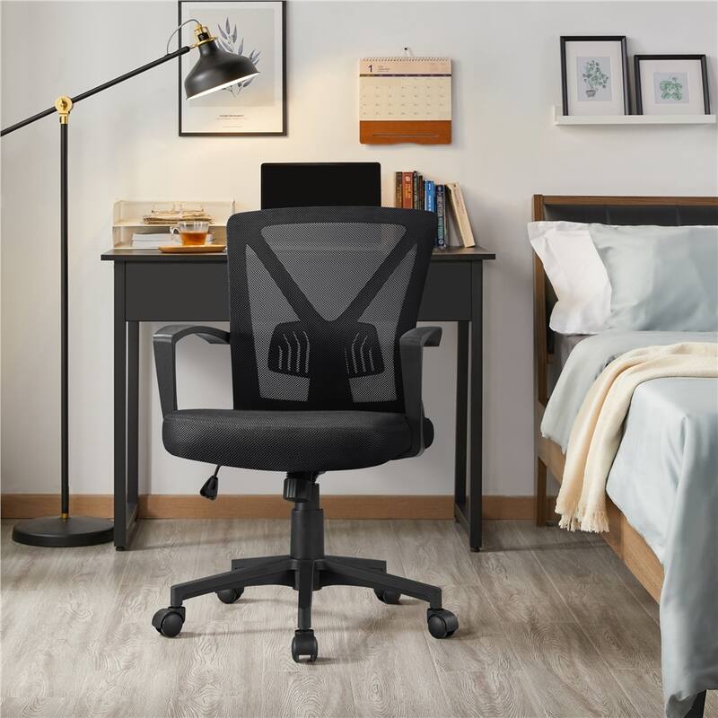 Yaheetech Adjustable Mesh Office Chair Mid Back Swivel Executive Chair