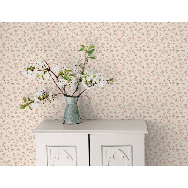 Galerie Wallcoverings Miniatures 3 Cow Parsley Floral Trail Vinyl on Non-woven Matte Wallpaper Roll