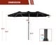 AOOLIMICS 15x9ft LED Large Double-Sided Aluminum Patio Umbrella - On ...