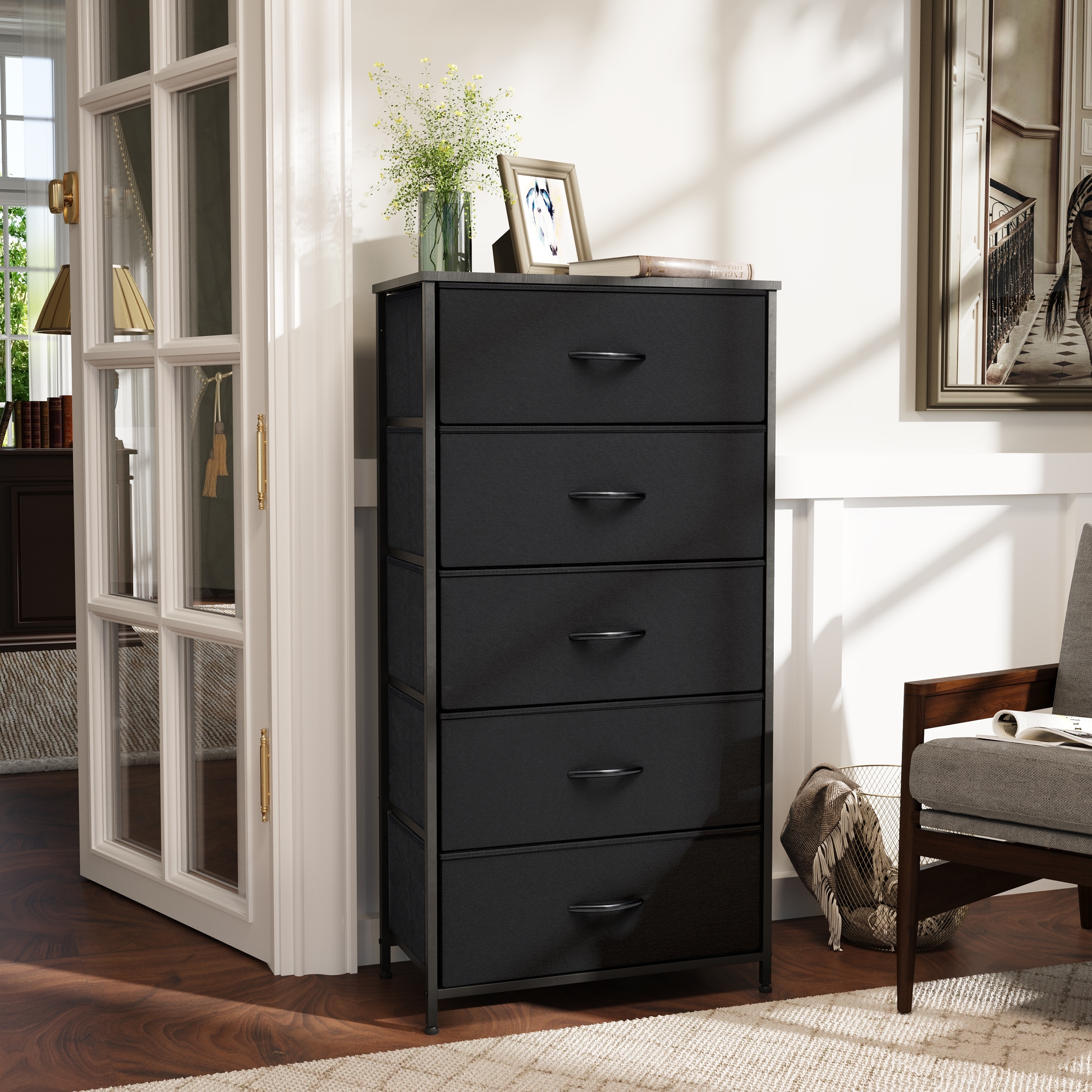 Vertical 5 drawer dresser deals