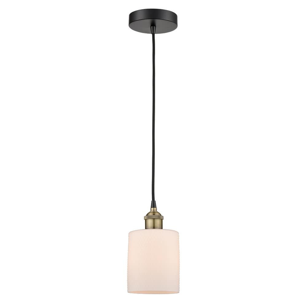 Innovations Lighting Cobbleskill - 1 Light 5" Cord Hung Mini Pendant.