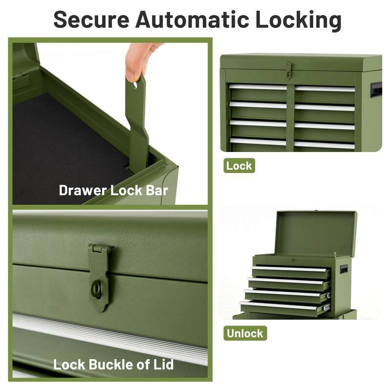 Costway 5-Drawer Rolling Tool Chest Cabinet Metal Tool Storage Box - See Details