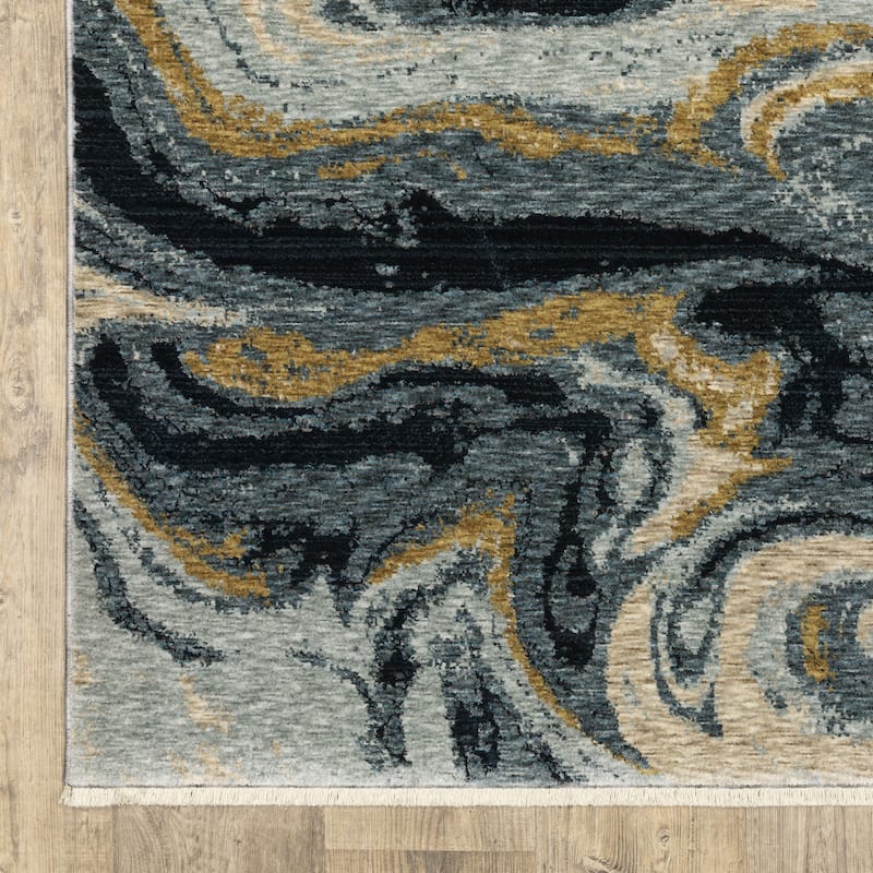 HomeRoots Abstract Modern Runner Area Rug