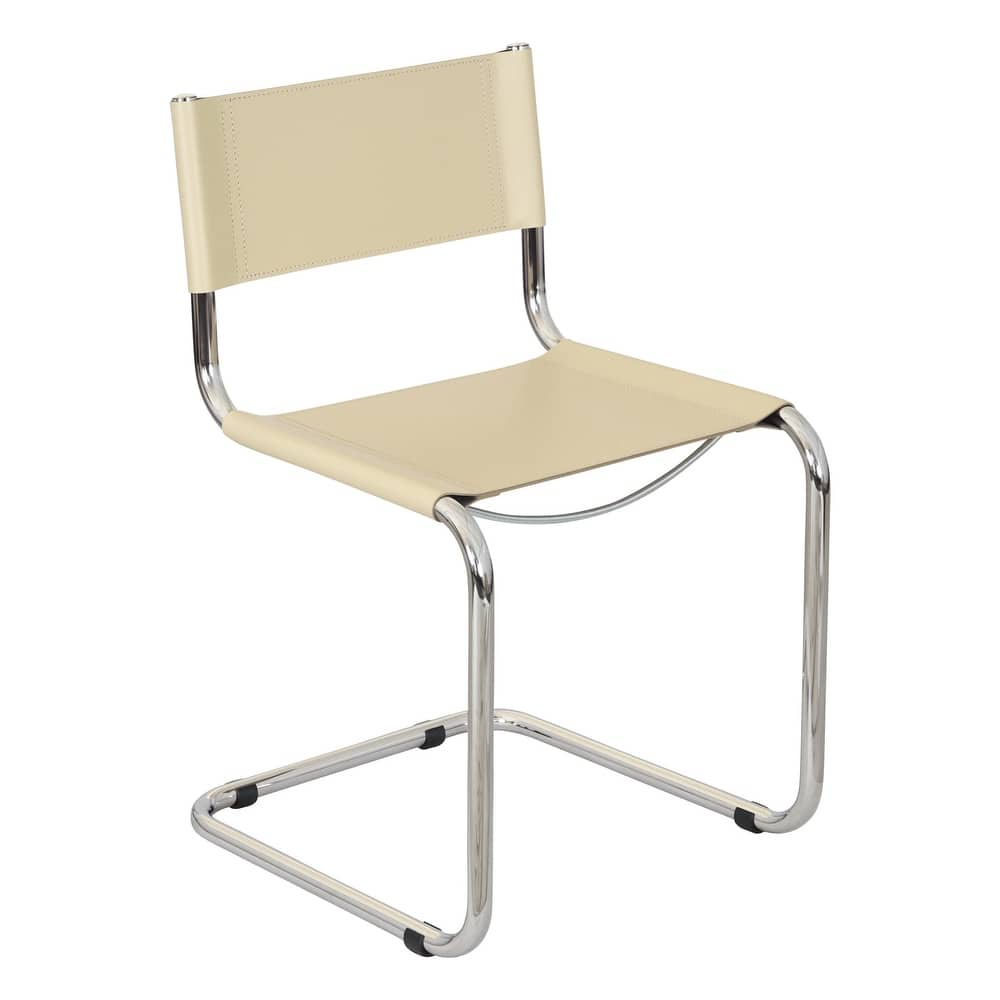 Breuer Chair Company Mart Stam Cantilever Side Chair w/ Chrome Frame (Various Bonded Leather Colors)