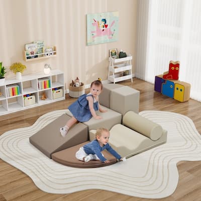 7-Piece Indoor Climbing Foam for Kids, Indoor Climb and Crawl Activity Play Set