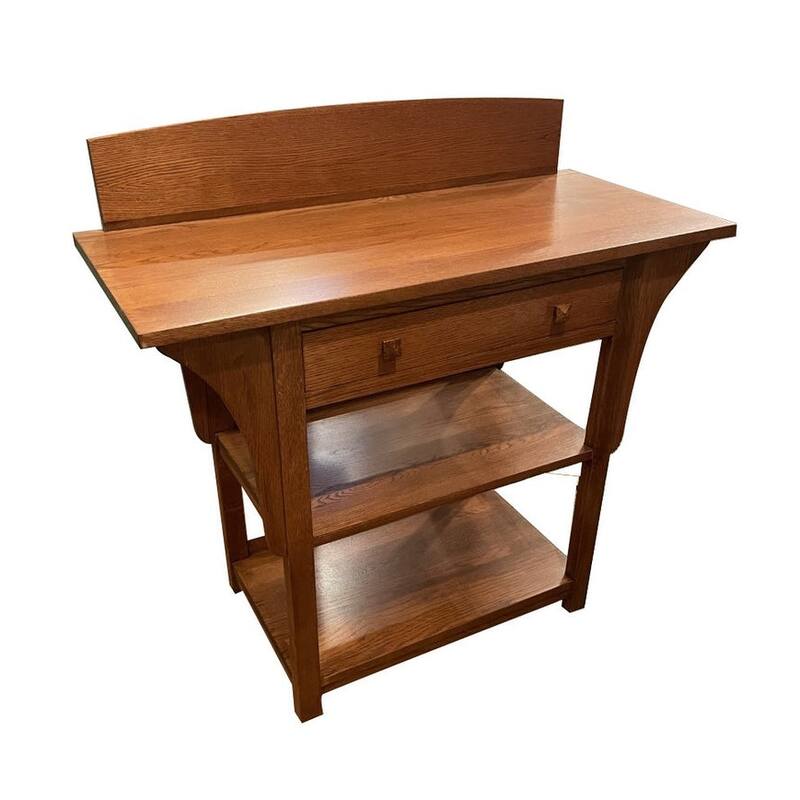 Mission 2 Drawer And Open Shelves Sideboard / Console Table - Cherry
