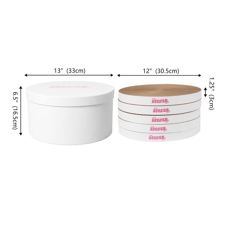 Kate 12" Cardboard Reversible Cat Scratcher Pad in Box with Catnip, (5-Pack)