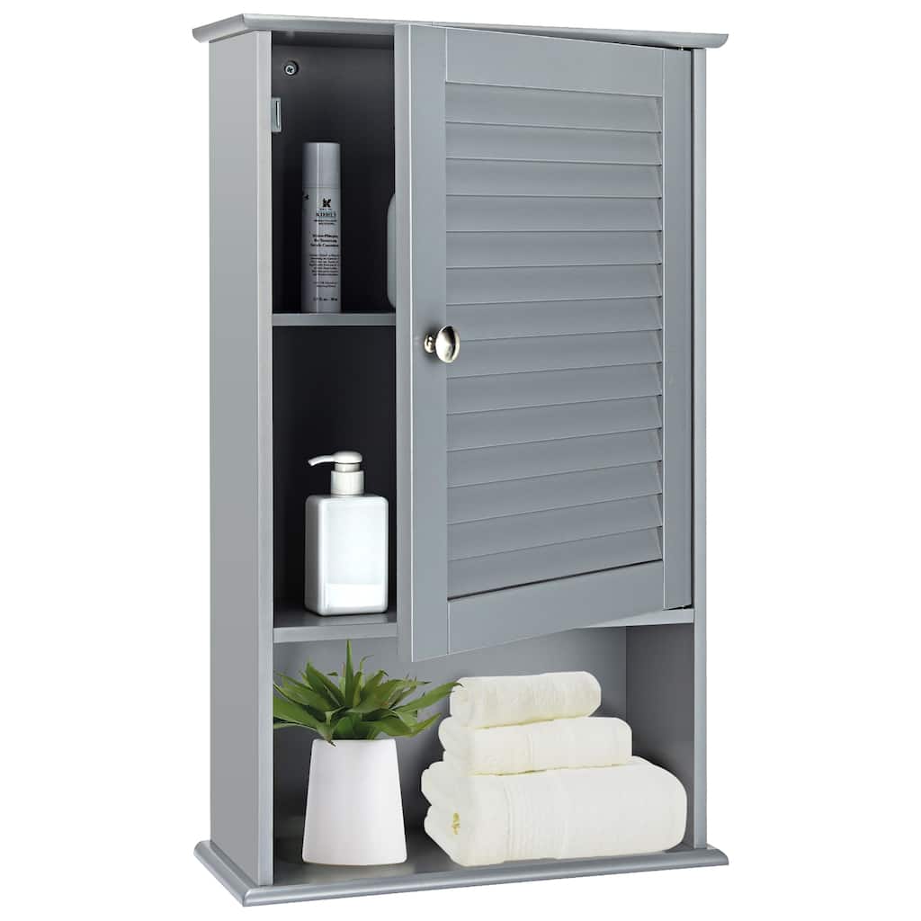 Wooden Bathroom Cabinet Wall Mounted Cabinet with Adjustable Shelf