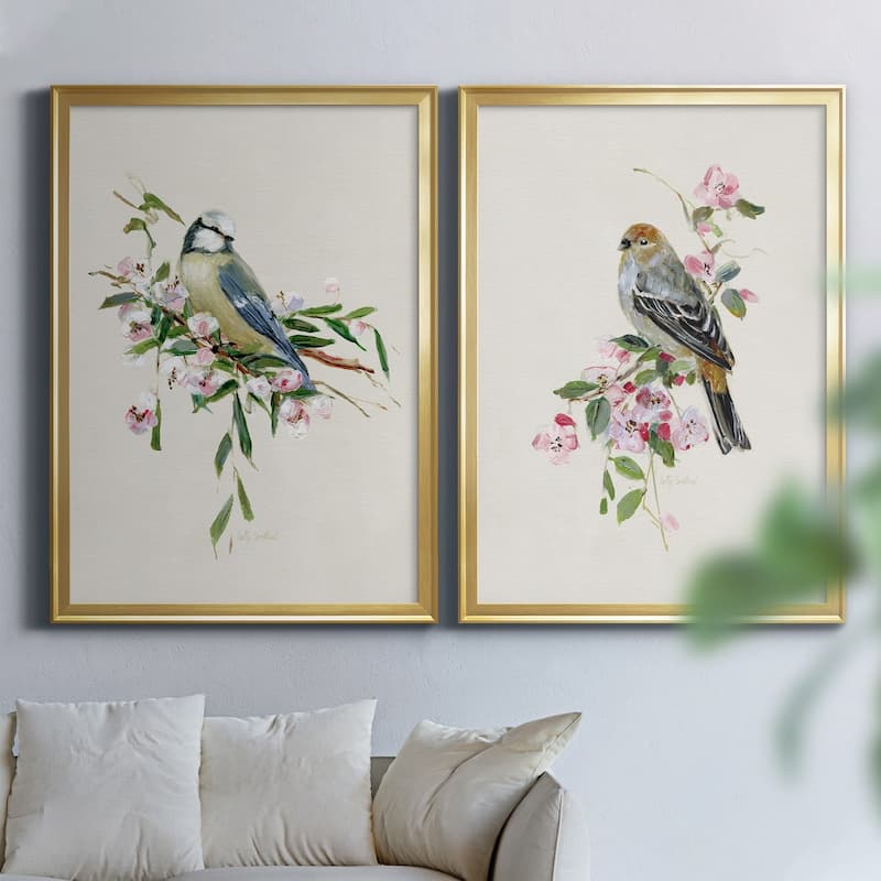 Spring Song Blue Bird Premium Framed Print - Ready to Hang - Multi-Color