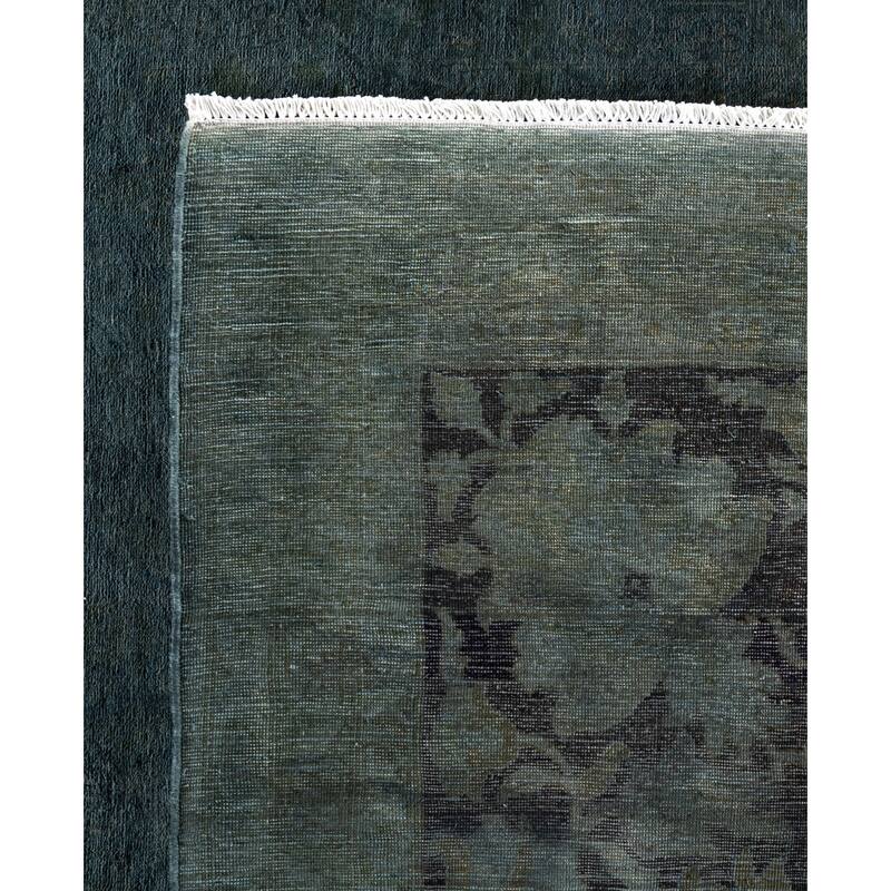 Overdyed One-of-a-Kind Hand-Knotted Area Rug - Black - 8' 10" x 11' 6"