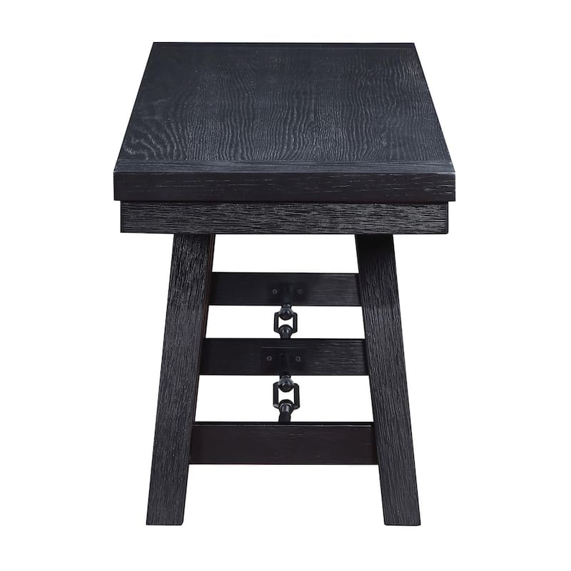 Yesler Black Trestle Dining Bench