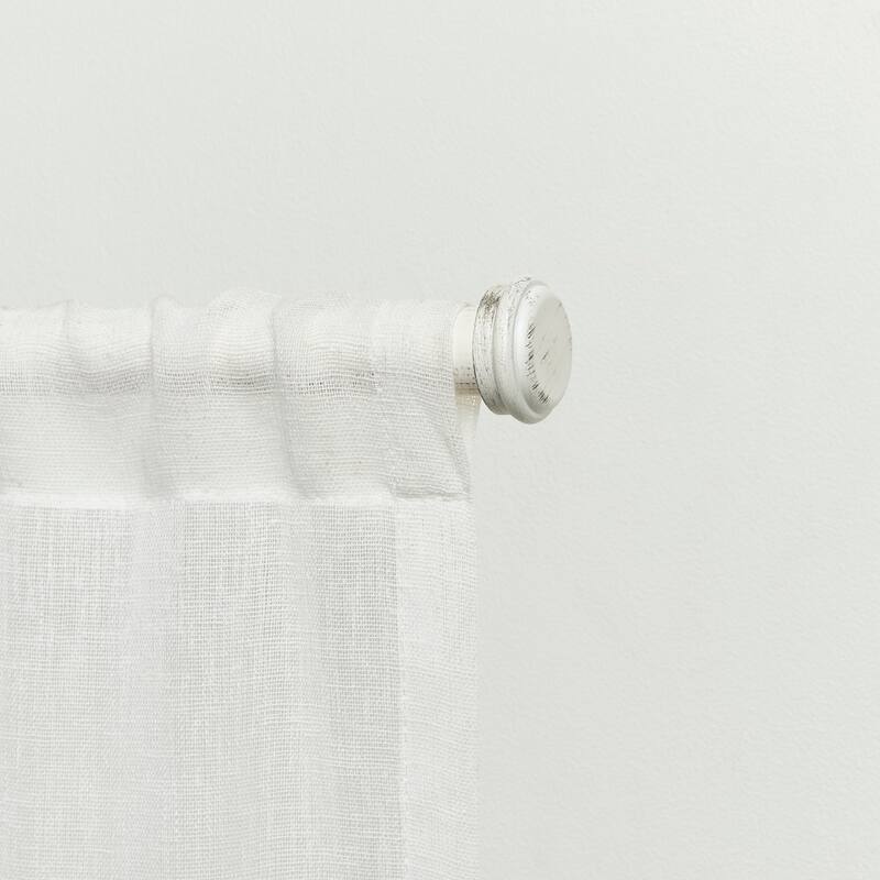 EXCLUSIVE HOME Topper 1" Curtain Rod and Finial Set