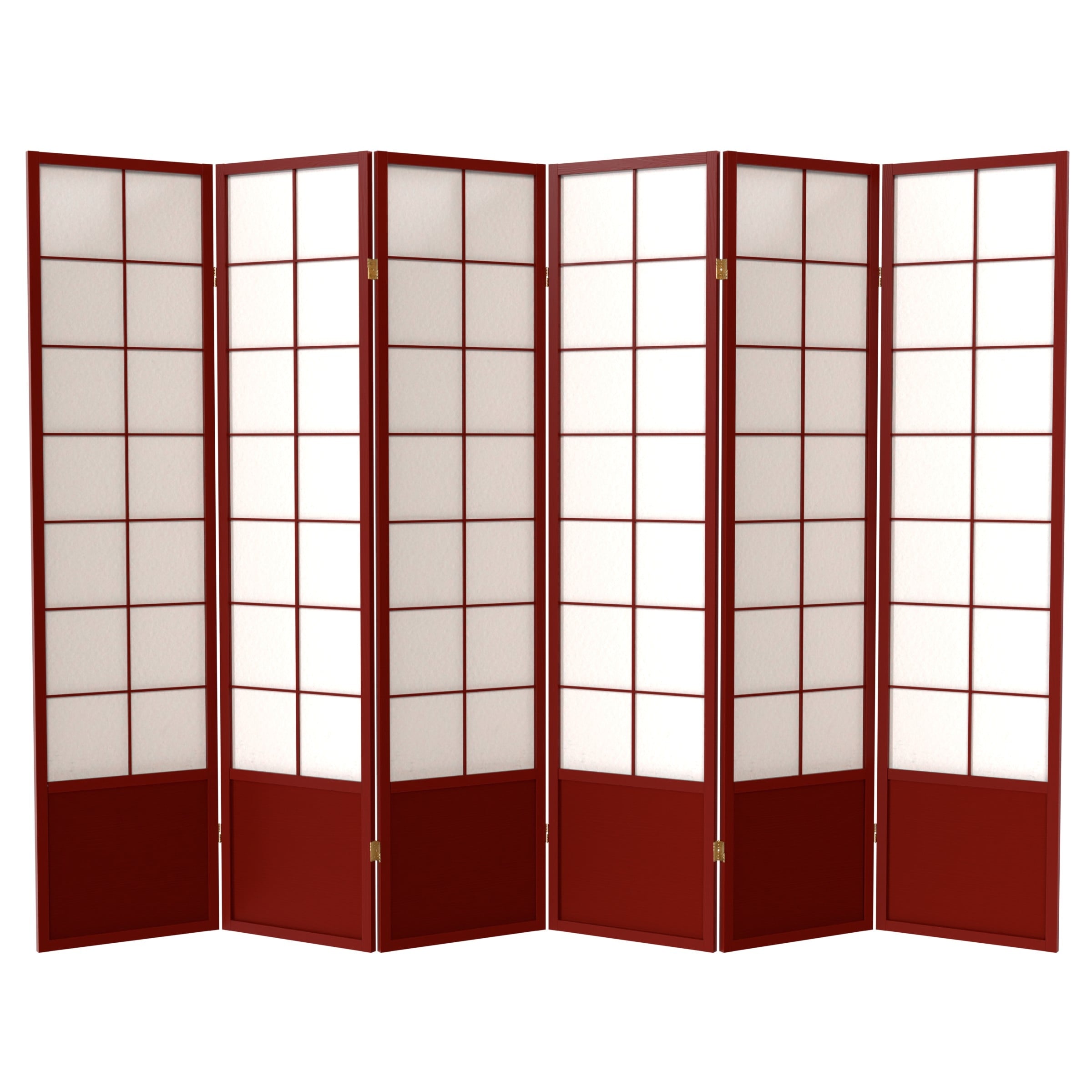 Red Lantern 6 ft. Tall Zen Shoji Screen