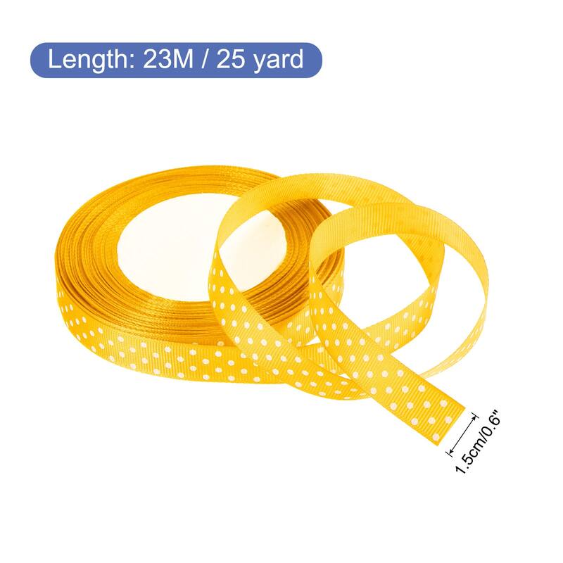 Grosgrain Ribbons with Dots Ribbon Bow Decoration