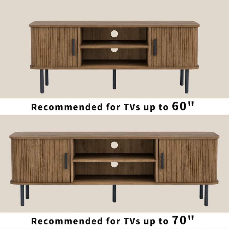 Tambour TV Stand Media Console for TVs Up to 55"