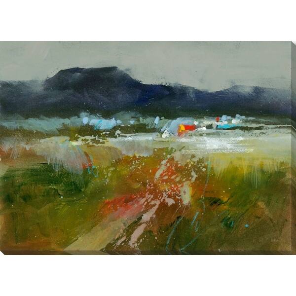 Shop Green And Blue Rectangular Canvas Wall Art Decor 28 X 40