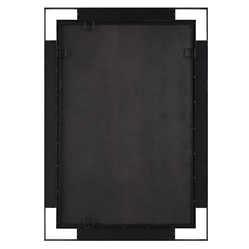 Strap Style Rectangular Framed Wall Mirror - 39.5" - Matte Black