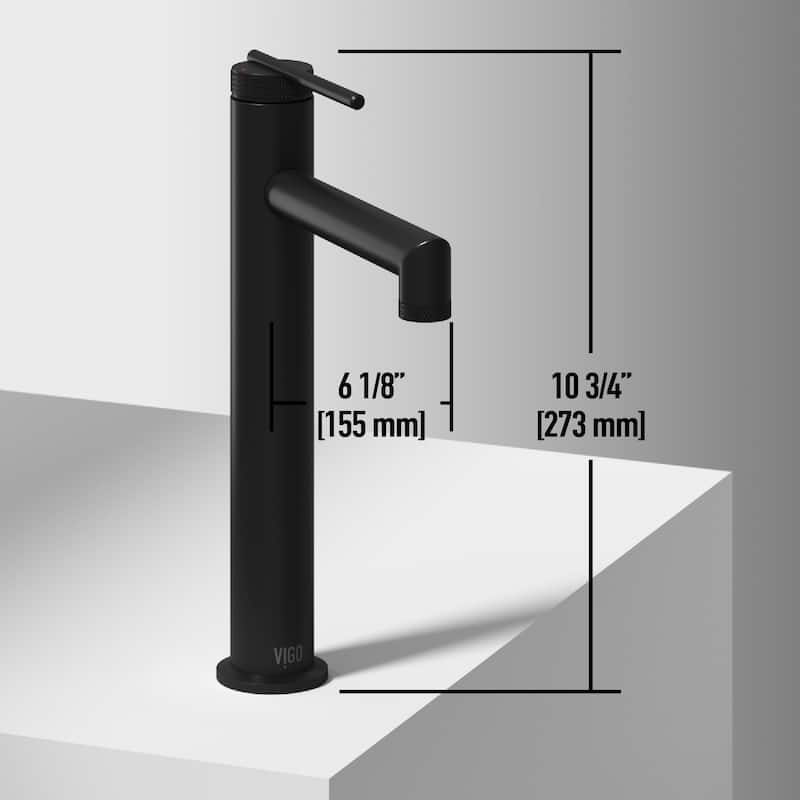 VIGO Sterling 11" H Single Handle Single Hole Bathroom Vessel Faucet
