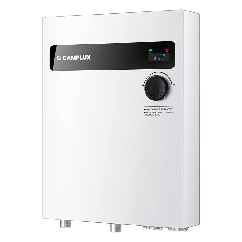 CAMPLUX 5.3 GPM 27kW Tankless Electric Water Heater - White