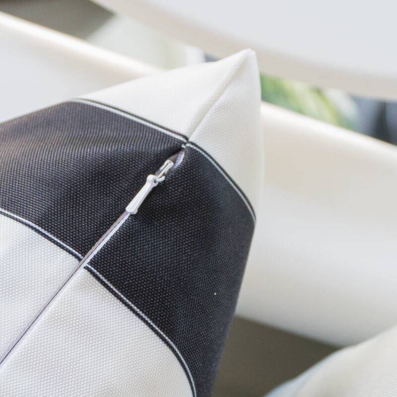 Olivia Striped Outdoor Throw Pillow
