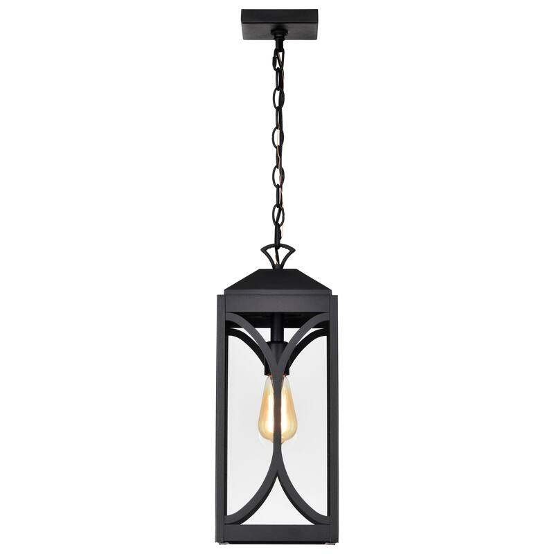 Oaklyn 1 Light Hanging Lantern Matte Black with Clear Glass