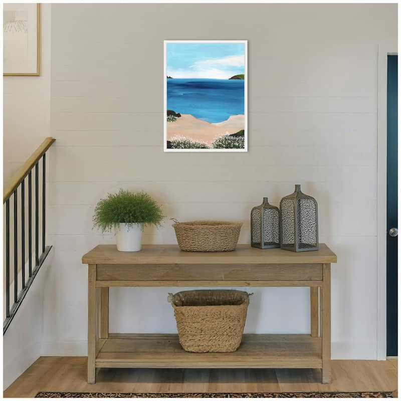 Kate and Laurel Sylvie Midday at Sea Framed Canvas by Nikita Jariwala