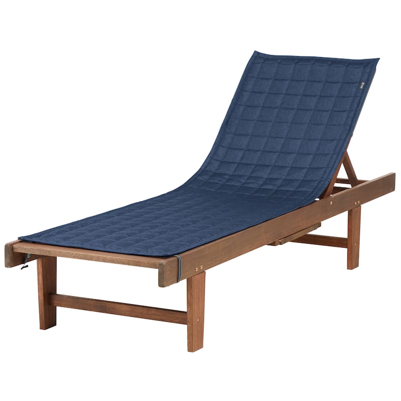 Classic Accessories Montlake Water-Resistant 72 Inch Patio Chaise Lounge Slipcover, Heather Fern
