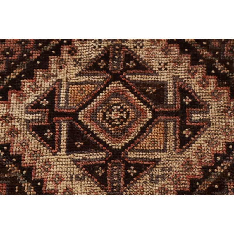 Vegetable Dye Qashqai Persian Rug Hand-knotted Antique Wool Carpet - 3'9"x 6'8"