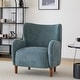 preview thumbnail 1 of 33, Christopher Knight Home - Parmelee Upholstered Wingback Club Chair with Plush Velvet and Solid Wood Legs Blue