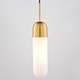 preview thumbnail 11 of 9, Thalia Contemporary Mini Pendant Ceiling Light White Pill Glass