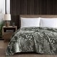 preview thumbnail 4 of 37, Eddie Bauer Ultra Soft Plush Fleece Lightweight All Season Throw Blanket Full - Queen - Fern Garden Green
