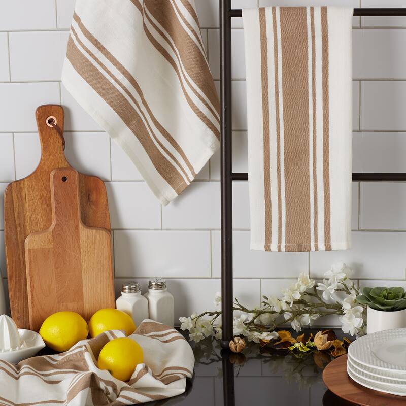 DII Vintage Red Chef Stripe Dishtowel (Set of 3)