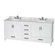 Option White / White Carrara Marble Top / Brushed Chrome