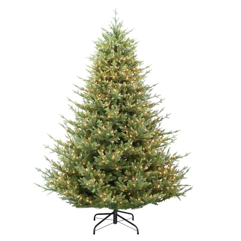 Puleo International 7.5 ft. Pre-Lit Callington Fir Artificial Christmas Tree