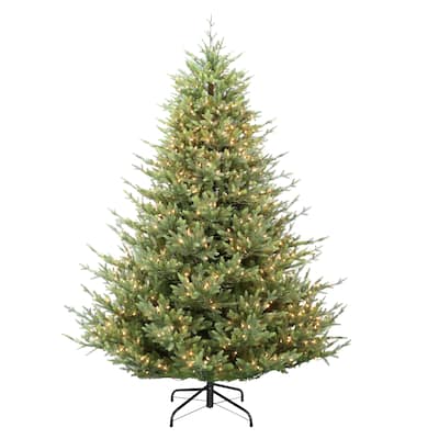 Puleo International 7.5 ft. Pre-Lit Callington Fir Artificial Christmas Tree