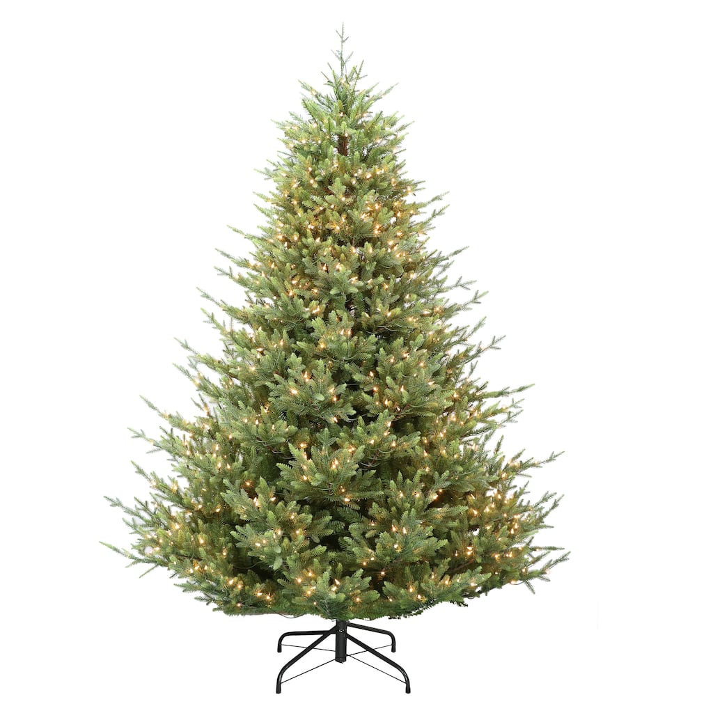 Puleo International 7.5 ft. Pre-Lit Callington Fir Artificial Christmas Tree