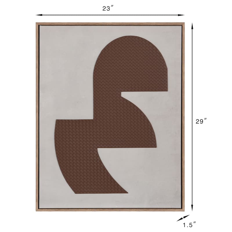 Abstract Leather II - Mixed Media Die Cut Leather On Canvas Wall Art