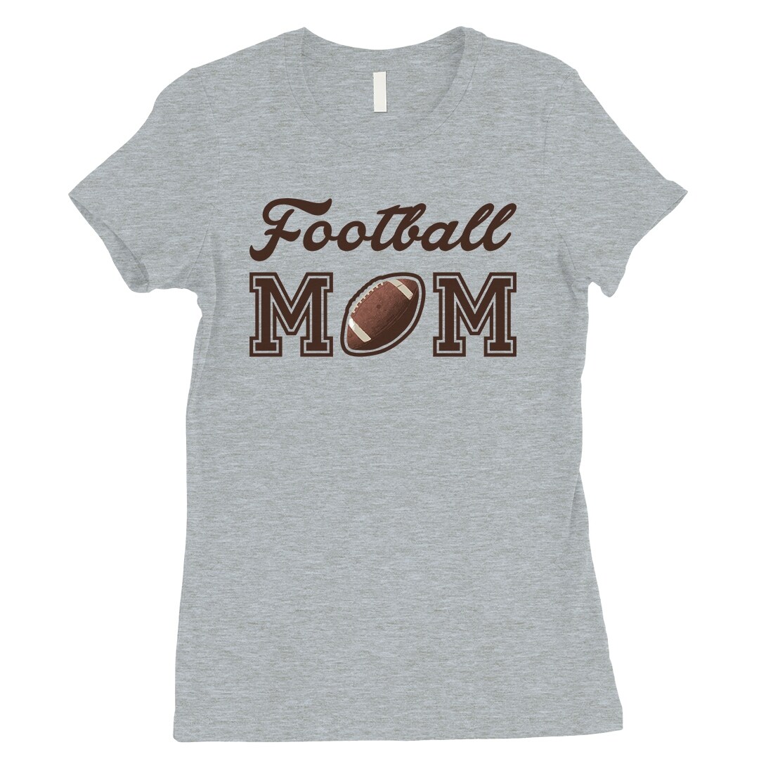 Shop Football Mom Womens Grey Funny Football Mom Quote T Shirt