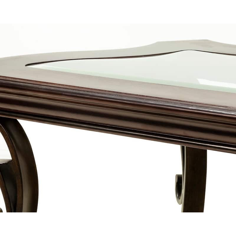 Elegant Traditional Sofa Table with Glass Top and Metal Legs, Versatile Entryway or Living Room Accent Table