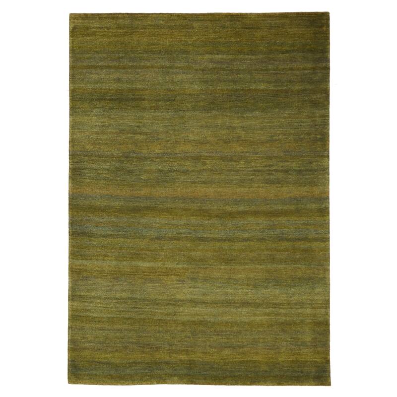 ECARPETGALLERY Hand-knotted Kashkuli Gabbeh Green Wool Rug - 5'5 x 7'9